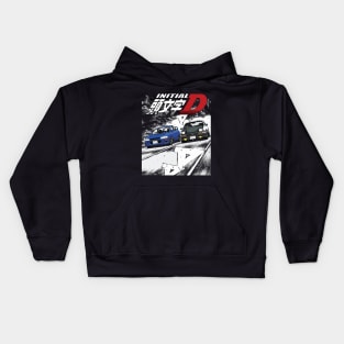 Takumi Fujiwara 86 vs Bunta Fujiwara Sti Drift Car Battle Kids Hoodie